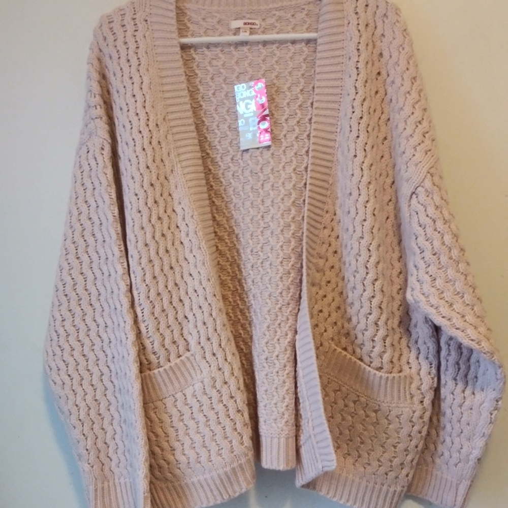 NWT Bongo Open Cardigan sz L